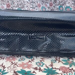 Lancôme Black Textured Makeup Travel Bag